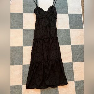 Black embellished maxi dress